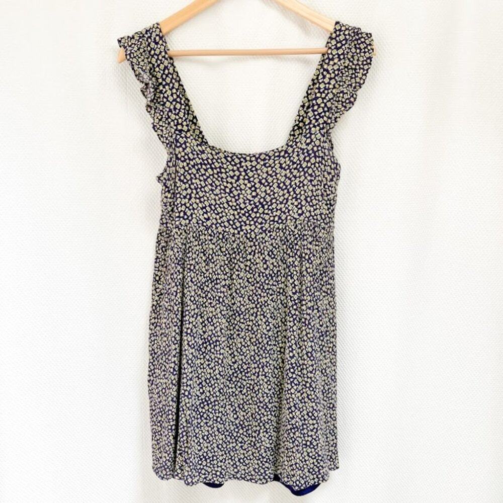 Altar'd State Mini Dress Floral Square Neck Sleeveless Lined Women SZ Medium